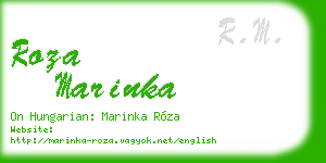 roza marinka business card